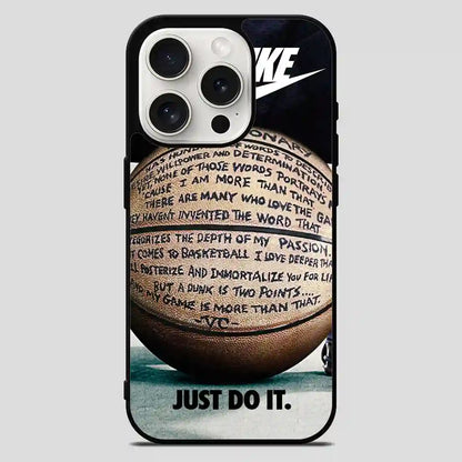 Just Do It Quote Basketball iPhone 15 Pro Max Case