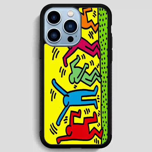 Keith Haring Yellow iPhone 13 Pro Max Case