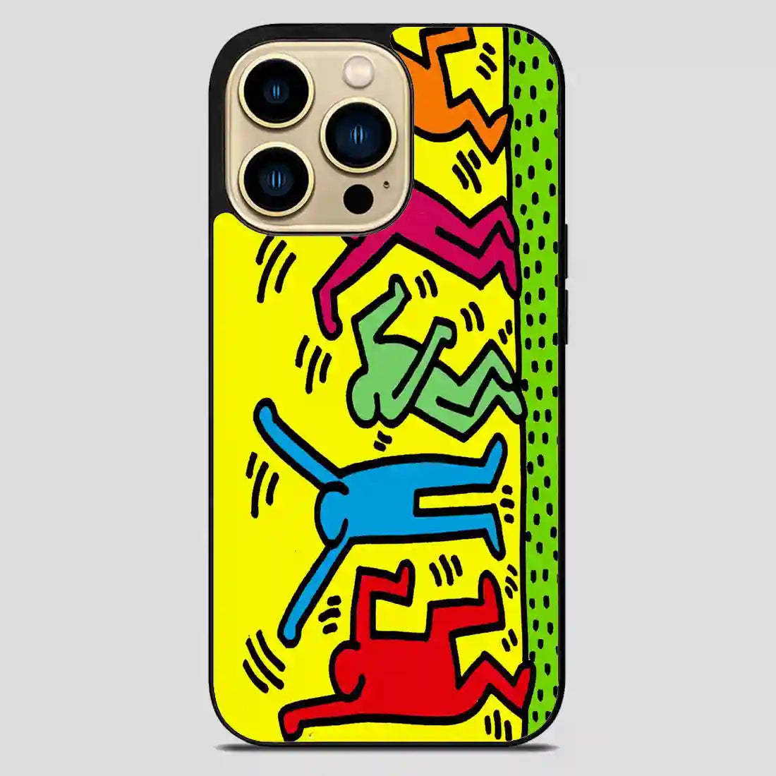 Keith Haring Yellow iPhone 14 Pro Max Case