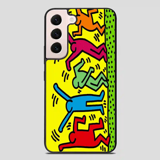 Keith Haring Yellow Samsung Galaxy S22 Plus Case