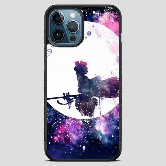 Kikis Delivery Service Flying Near The Moon iPhone 12 Pro Max Case