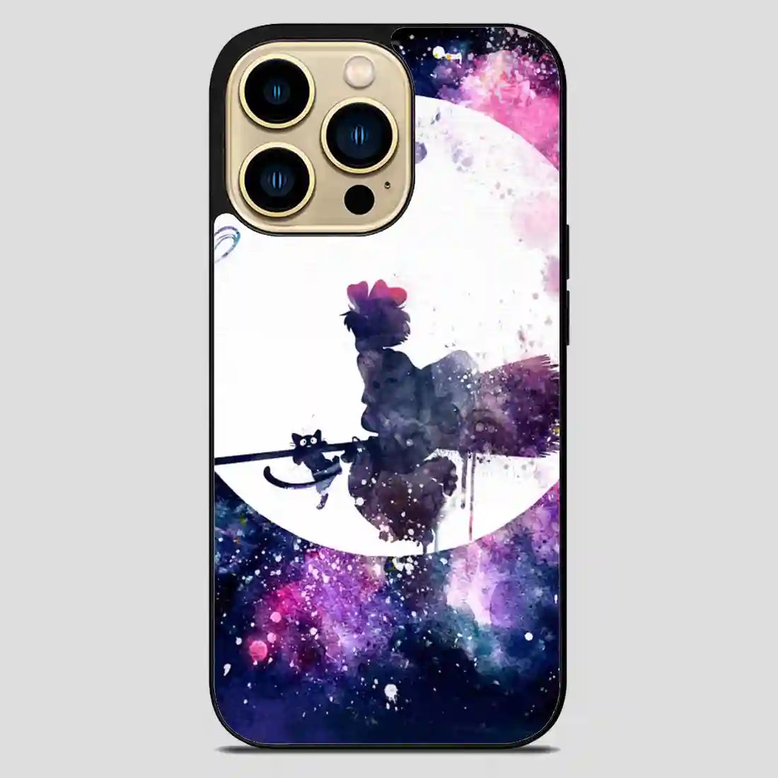 Kikis Delivery Service Flying Near The Moon iPhone 14 Pro Max Case