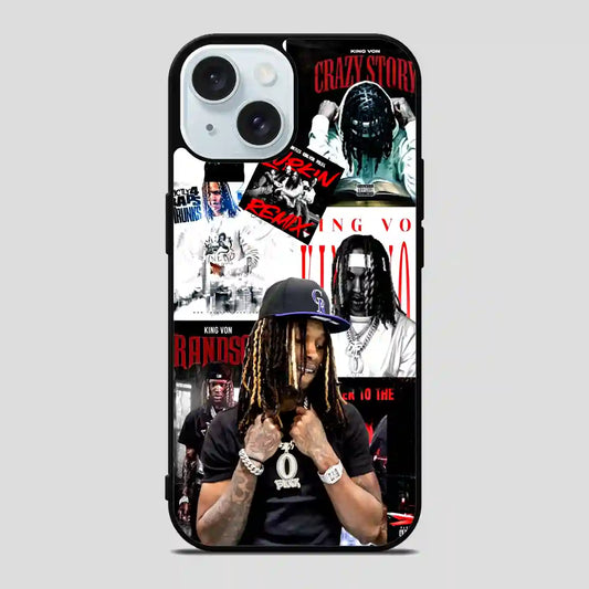 King Von Handmade iPhone 15 Case