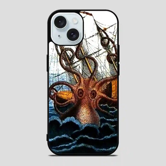 Kraken On The Sea iPhone 15 Case