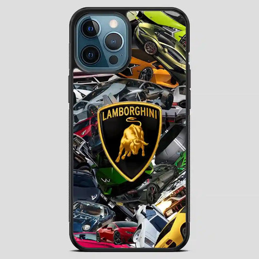 Lamborghini Car Collage iPhone 12 Pro Max Case