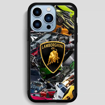 Lamborghini Car Collage iPhone 13 Pro Max Case