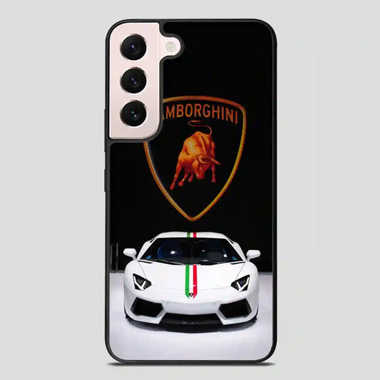 Lamborghini Car White Samsung Galaxy S22 Plus Case