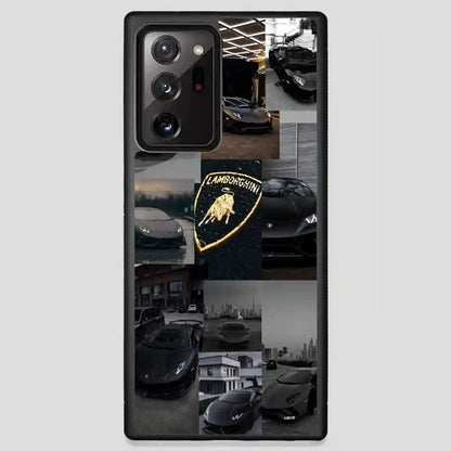 Lamborghini Collage Black Car Samsung Galaxy Note 20 Ultra Case