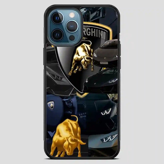 Lamborghini Collage Logo iPhone 12 Pro Max Case