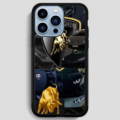 Lamborghini Collage Logo iPhone 13 Pro Max Case