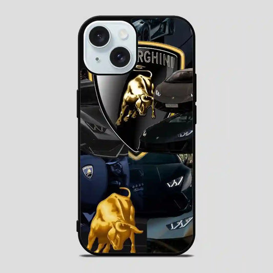 Lamborghini Collage Logo iPhone 15 Case