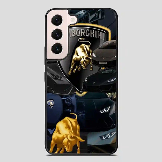 Lamborghini Collage Logo Samsung Galaxy S22 Plus Case