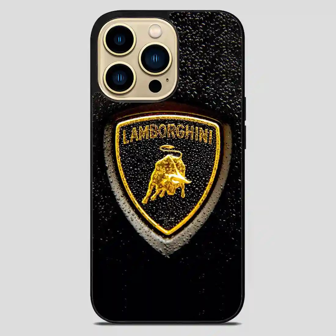 Lamborghini Logo Brown iPhone 14 Pro Max Case