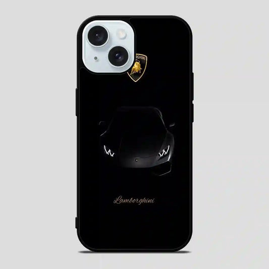 Lamborghini Logo Car Black iPhone 15 Case