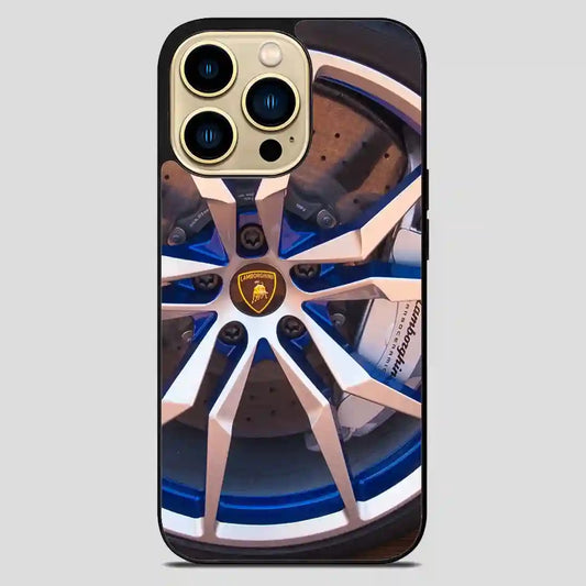 Lamborghini Rims Blue Croom iPhone 14 Pro Max Case