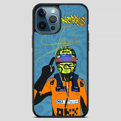 Lando Norris Cartoon iPhone 12 Pro Max Case