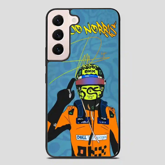 Lando Norris Cartoon Samsung Galaxy S22 Plus Case