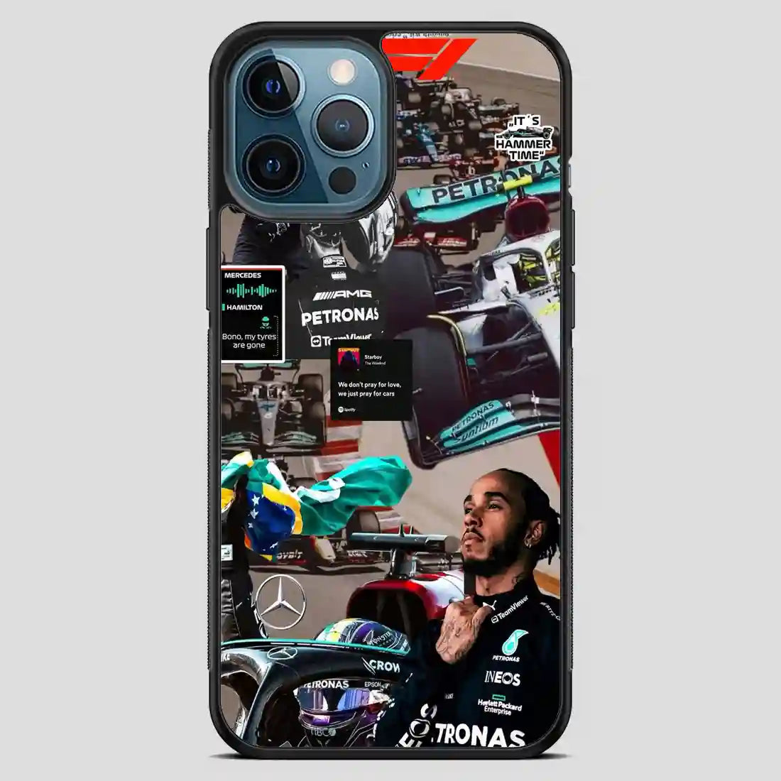 Lewis Hamilton Collage Car iPhone 12 Pro Max Case