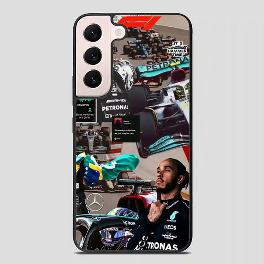 Lewis Hamilton Collage Car Samsung Galaxy S22 Plus Case