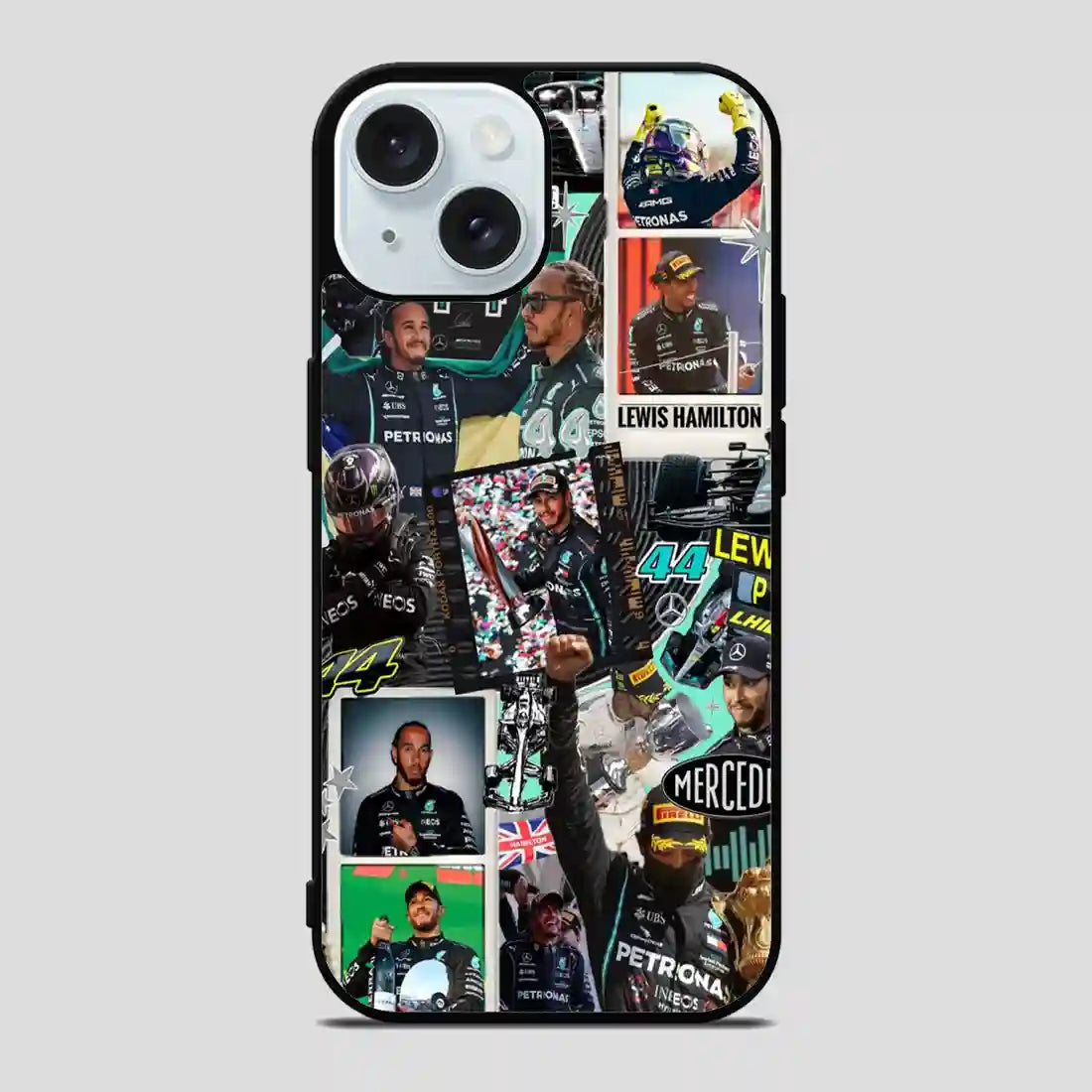 Lewis Hamilton Collage iPhone 15 Case