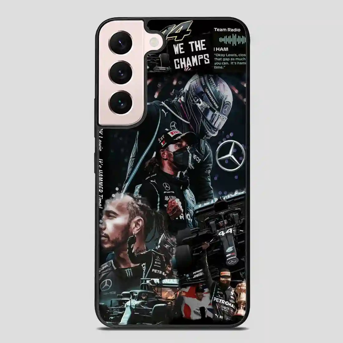 Lewis Hamilton Mercedes Benz Collage Samsung Galaxy S22 Plus Case