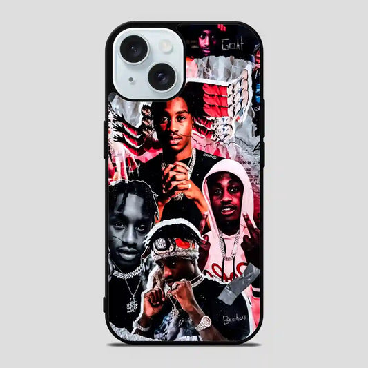 Lil Tjay Rapper Collage iPhone 15 Case