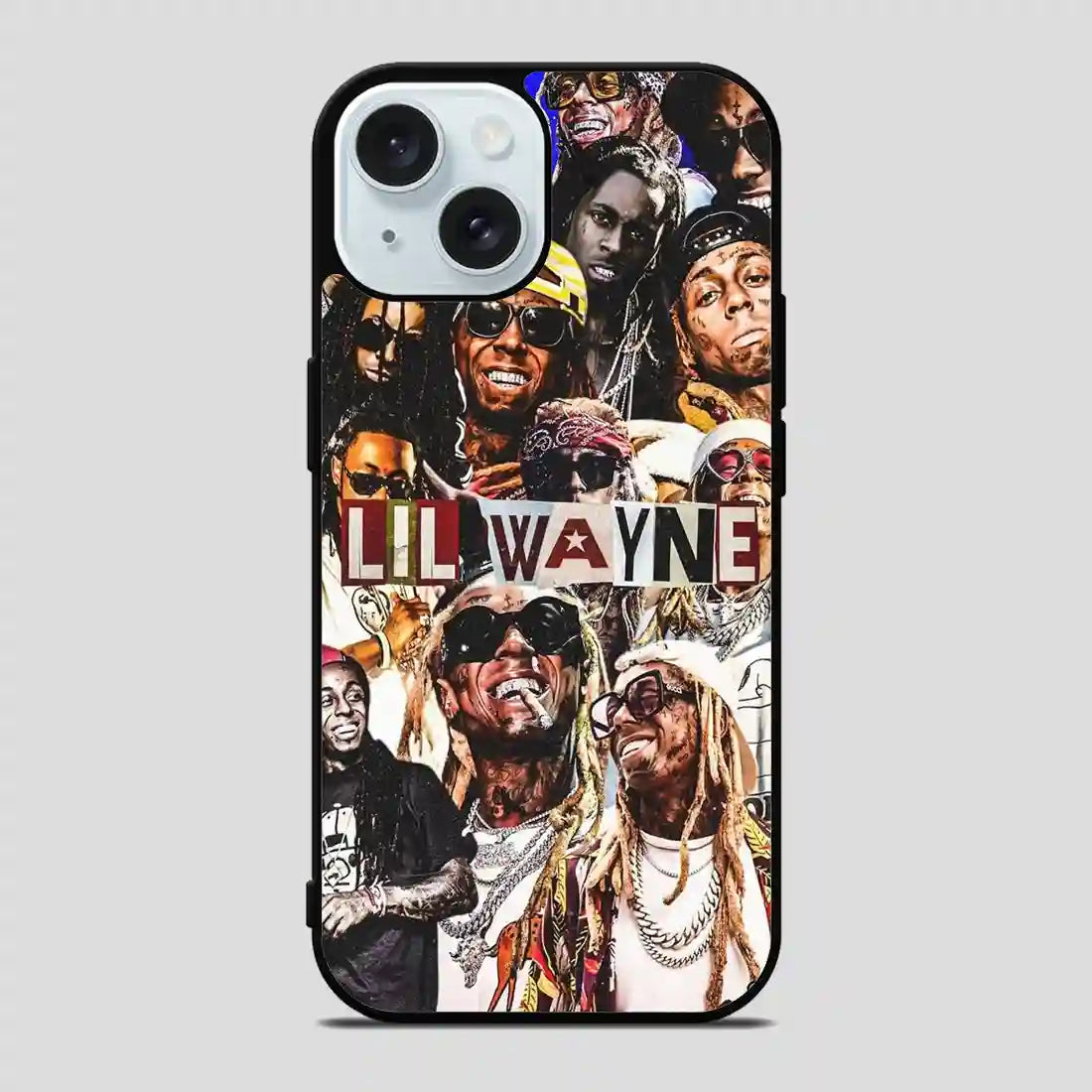 Lil Wayne Rapper Collage iPhone 15 Case