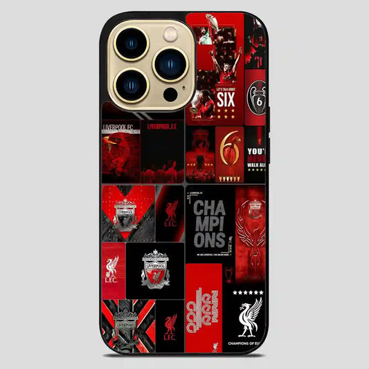 Liverpool Football Collage Sport iPhone 14 Pro Max Case