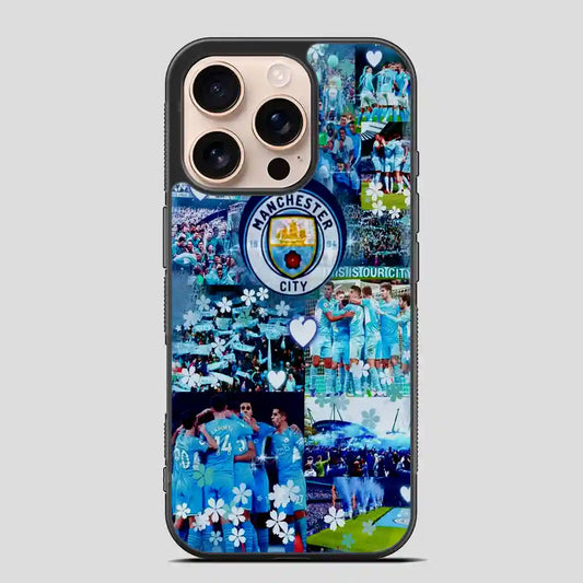 Manchester City Collage Viontage iPhone 16 Pro Case