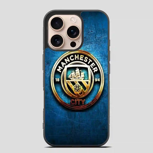 Manchester City Logo Gold iPhone 16 Pro Case