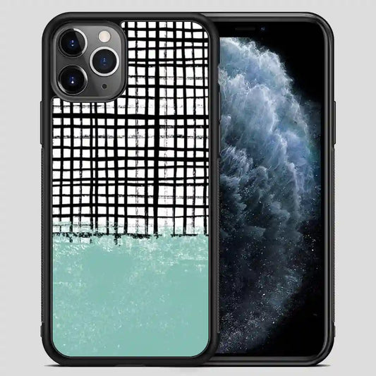 Mila Grid And Mint Paint Art iPhone 11 Pro Max Case