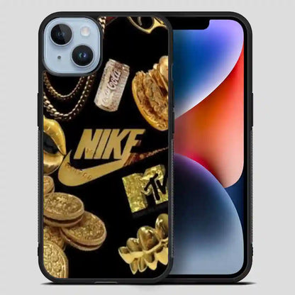 Nike Golden iPhone 14 Plus Case