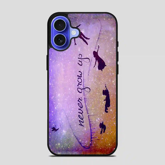 Peter Pan Never Grow Fly To Sky Star iPhone 16 Case