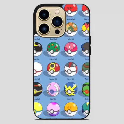 Pokeball All Character iPhone 14 Pro Max Case