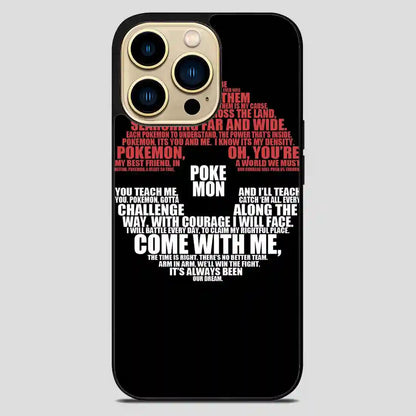 Pokeball Lyrics iPhone 14 Pro Max Case