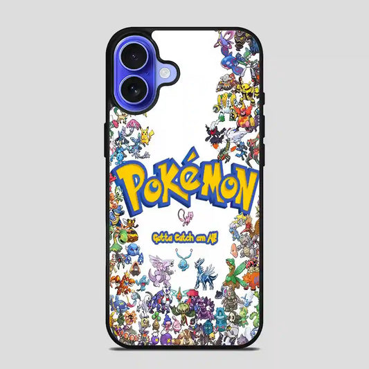 Pokemon All Character Retro iPhone 16 Case