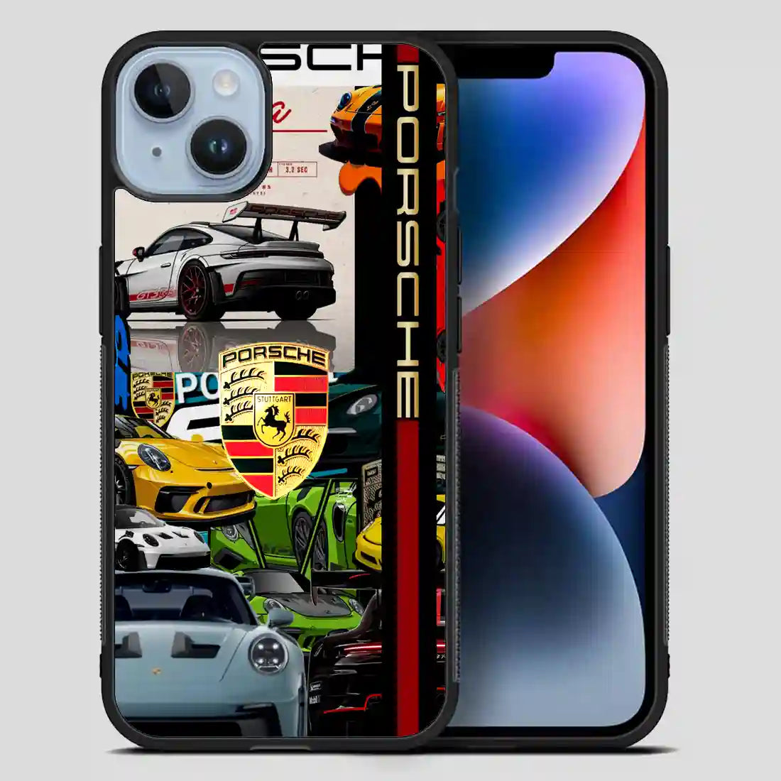 Porschase Logo Collage iPhone 14 Plus Case