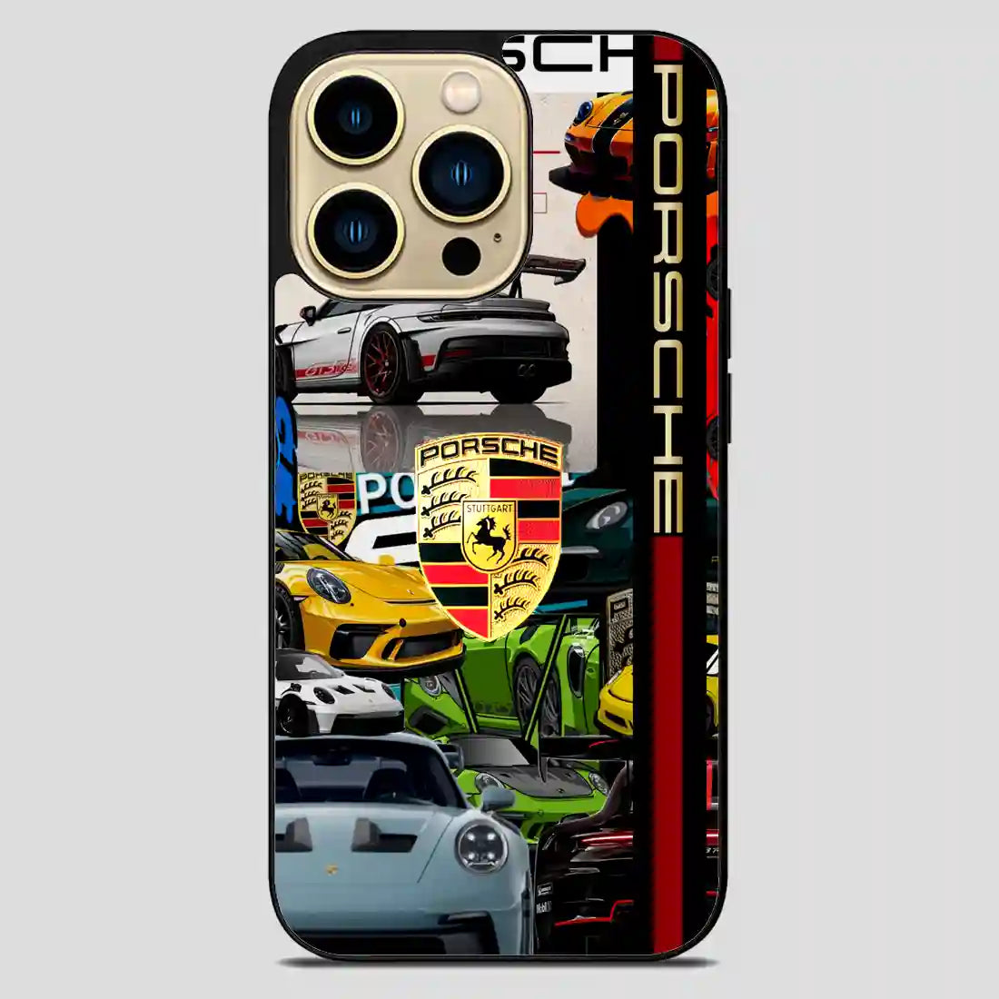 Porschase Logo Collage iPhone 14 Pro Max Case