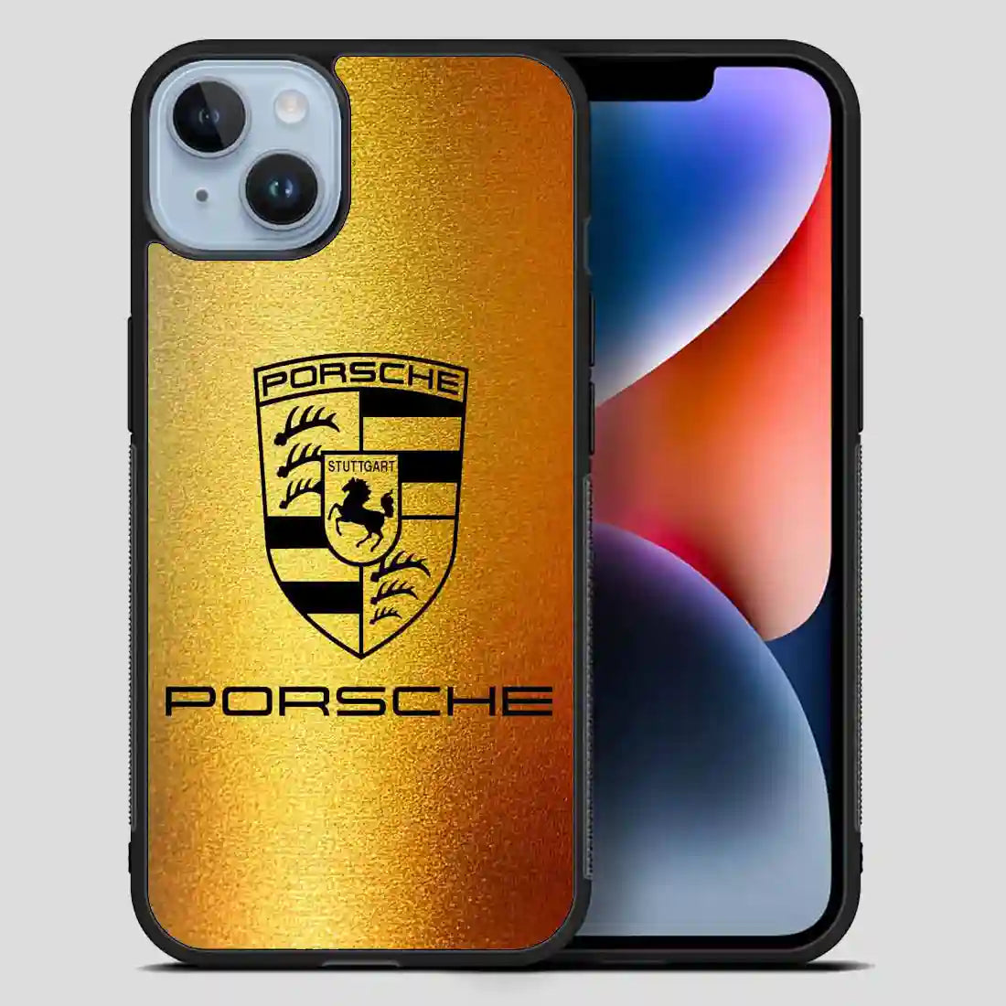 Porsche Logo Gold Car iPhone 14 Plus Case