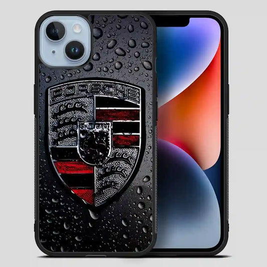 Porsche Logo Wallpaper iPhone 14 Plus Case