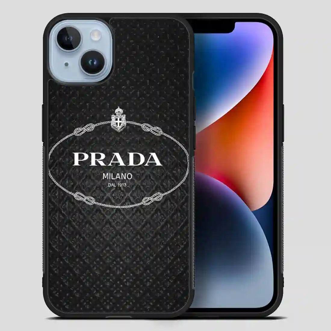 Prada Milano Grey iPhone 14 Plus Case