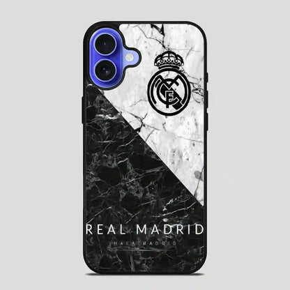 Real Madrid Football Club Marble iPhone 16 Case