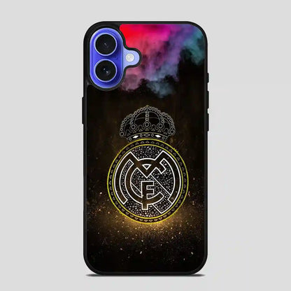 Real Madrid Logo Smoke iPhone 16 Case