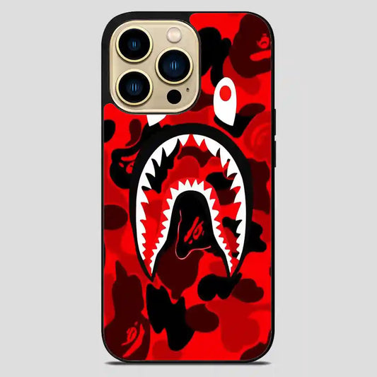 Red Shark Bape iPhone 14 Pro Max Case