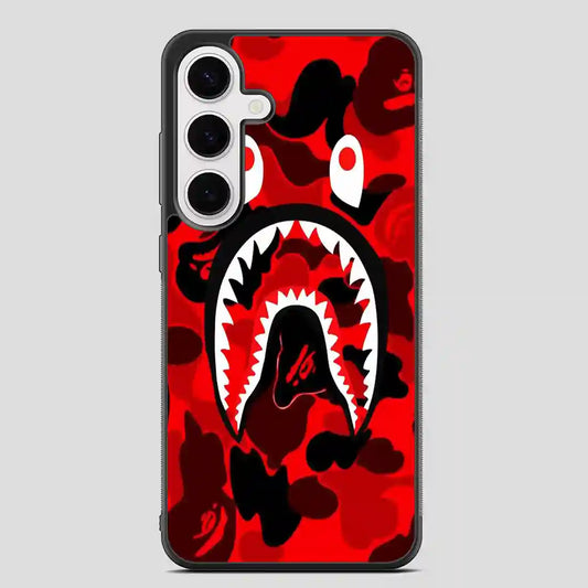 Red Shark Bape Samsung Galaxy S24 FE Case