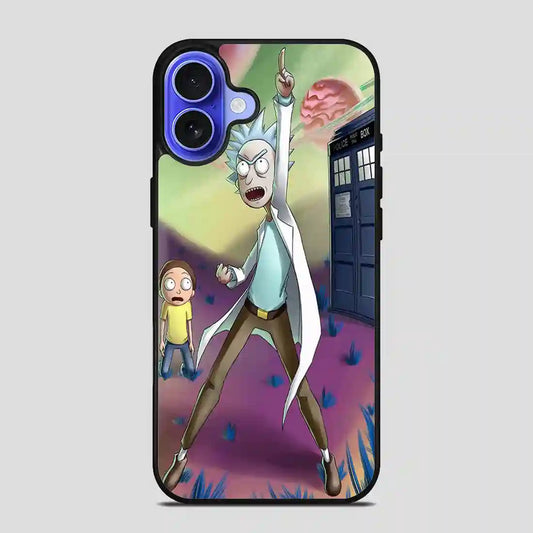 Rick And Morty In Tardis iPhone 16 Case