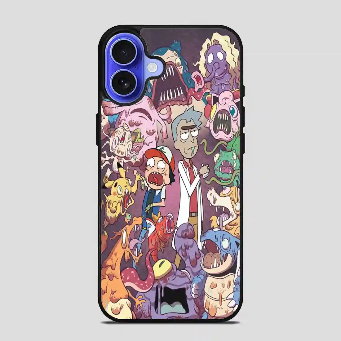 Rick And Morty Pokemon iPhone 16 Case