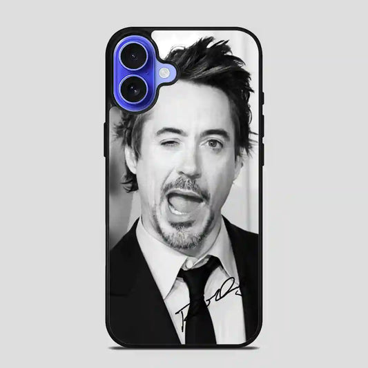 Robert Downey Jr Signature iPhone 16 Case