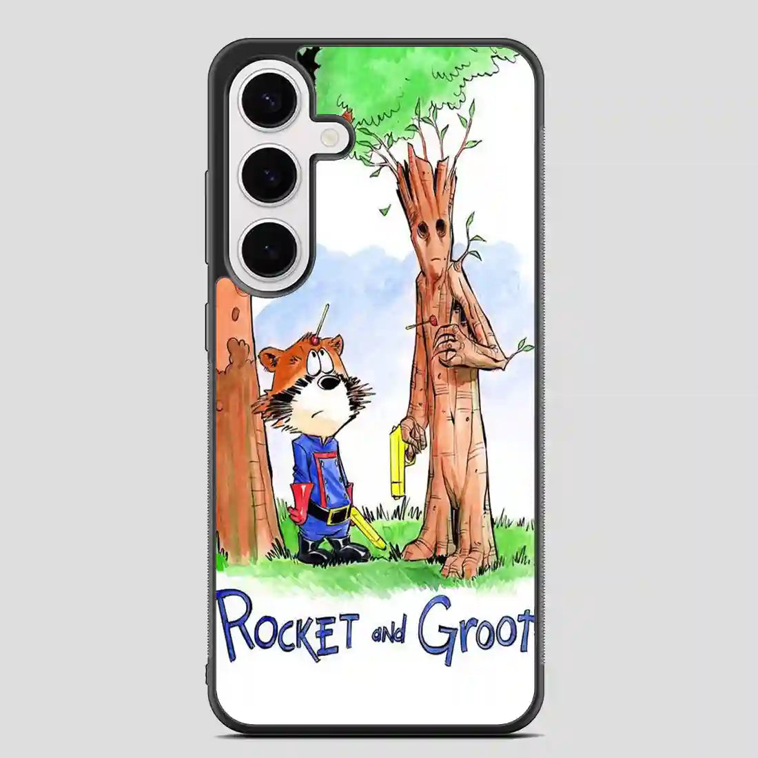 Rocket Groot Calvin Hobbes Tree Samsung Galaxy S24 FE Case