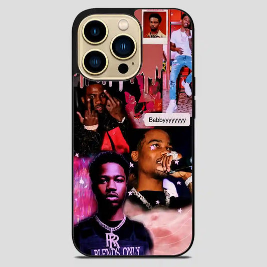 Roddy Ricch Rapper Collage iPhone 14 Pro Max Case